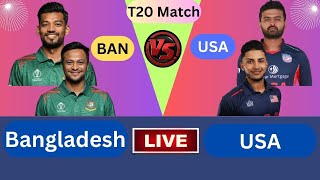 🔴Live United States vs Bangladesh 1st T20I  BAN vs USA 1st T20 BAN vs USA 2024 [upl. by Harday]