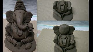 Eco friendly ganesha making how to make clay ganapathi  vinayaka for vinayaka chavithi [upl. by Wat]