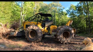 Running a log skidder [upl. by Namrac]