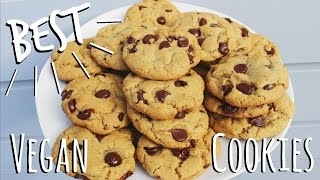 The BEST Vegan Chocolate Chip Cookies  ItsMandarin [upl. by Eirised]