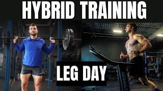 Hybrid Training Leg Day Workout How Mnay RepsSetsFrequency [upl. by Adnilrem148]