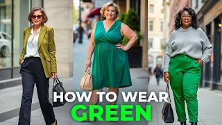 How to Wear GREEN Fashion Tips for Women Over 50 60 [upl. by Werner]