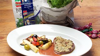 Rinderfilet mit Bimenthol®Kräuterkruste dazu SchokoladenHolunderJus und mediterranes Gemüse [upl. by Gretta]