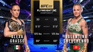 ALEXA GRASSO VS VALENTINA SHEVCHENKO 3 FULL FIGHT UFC 306 [upl. by Avilys]