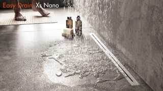 Xs Nano linear shower drains  Installation with standard clamp drain  Easy Drain USA [upl. by Beata]