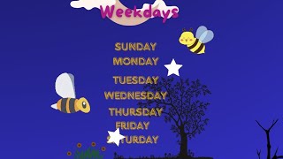 Weekdays with spelling in English learn 7days of the week  video 2 SmartyStudySproutKidsTV [upl. by Alrac15]