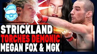 Sean Strickland DESTROYS WOKE Megan Fox Uses South Park Meme To Clown Boyfriend MGK [upl. by Rillings]