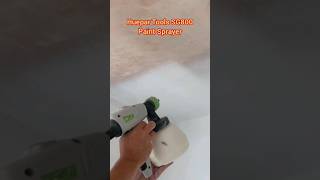 Spray painting a ceiling using a Huepar Tools SG800 Paint Sprayer DIY decorating shorts [upl. by Mazel]