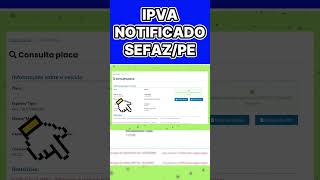 IPVA Notificado SEFAZ PE detranpe veiculo ipva2023 [upl. by Sucy]