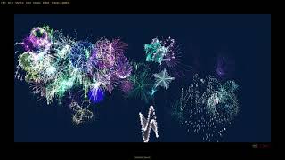 500K Particles Fireworks simulation JavaScript webGL [upl. by Timms]