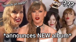 Taylor Swift being CHAOTIC at 2024 Grammys for 2 minutes straight [upl. by Burkitt]