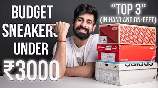 3 BUDGET SNEAKERS UNDER ₹3000  IN HAND AND ONFEET  MAY 2023  INDIA [upl. by Sueahccaz]