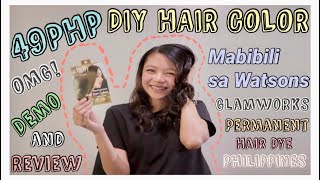 49PHP DIY HAIR COLOR PHILIPPINES Mabibili sa WATSONS OMG [upl. by Ordnagela]