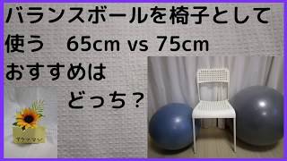 バランスボールを椅子として使う 65cm vs 75cm どっちがおすすめ？ [upl. by Eellehs663]