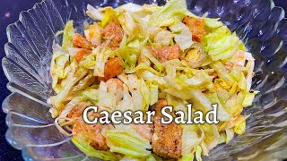 Basic Caesar Salad Recipe  Caesar Salad With Grilled Chicken [upl. by Aciret]