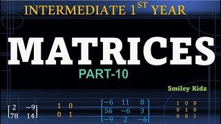 MATRICES  Important Topics  Inter 1st year Maths 1A  Intermediate Maths  IIT JEE MATH [upl. by Ardnekal]