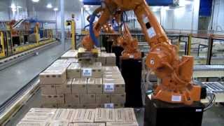 ABB Robotics  Palletizing Cartons [upl. by Langill]