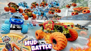 Monster Jam INSANE Fire VS Ice Racing Freestyle and High Speed Jumps  Grave Digger [upl. by Adidnere]