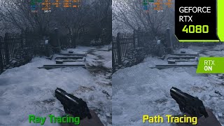 Resident Evil Village Path Tracing Mod vs Ray Tracing  GraphicsPerformance Comparison  RTX 4080 [upl. by Analli977]