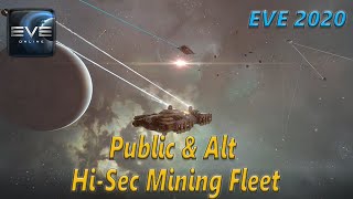 Eve Online  PublicAlt Mining Fleet in Hi Sec with an Orca Procurers and a Skiff [upl. by Leonardo]