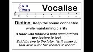 Diction Singing Exercise Vocalise 35 Slow A Tooter Who Tutored a Flute Tongue Twister [upl. by Maddocks]