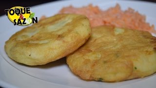 Tortitas de papa con queso y tocino Toque y Sazón [upl. by Eednil]