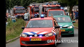 Grote optocht van Brandweer Politie en Amerikaanse hulpdiensten voor 32ste Brandweerdag Almere [upl. by Ahtanaram]