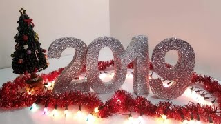 Happy New year 2019  How To Make Numbers  سنة سعيدة [upl. by Vierno870]