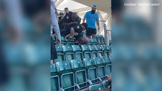 New angle of officer and fan altercation at GeorgiaFlorida game [upl. by Nhar]