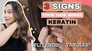 3 SIGNS YOUR HAIR NEEDS KERATIN  How To Bring Back Keratin to Hair  Lolly Isabel [upl. by Cissiee]