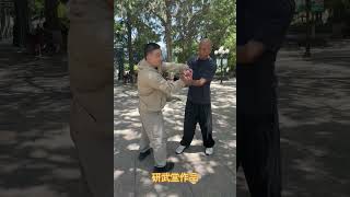 研武堂玩推手：擒拿与反擒拿。歌云：梢公撑船采十指，借捋回旋整劲急。转关反骨手回拧，轻拿擒制冷淬齐。 [upl. by Lever]