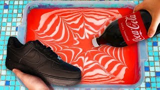 HYDRO Dipping AIR FORCE 1s in COCA COLA  🎨 [upl. by Lesirg]