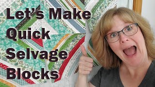 What to do with selvages Quick String Blocks Selvedge [upl. by Eissoj]