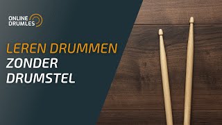 Drumles Leren drummen zonder drumstel  Online Drumles [upl. by Drahsar]