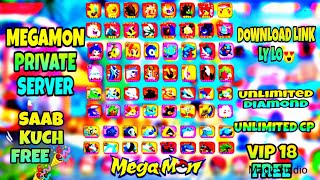 MEGAMON GET EVERYTHING FREE PRIVATE SERVER DOWNLOAD AND PLAY😍 HACKGOD GAMING [upl. by Amehsyt616]