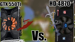 HD 4870 Vs Gtx 550ti  Cheap Graphics Card Challenge [upl. by Margherita]