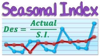 Maths Tutorial Seasonal Indices Seasonal Index [upl. by Nomrac]