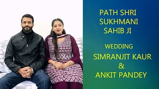 🔴LIVE  PATH SHRI SUKHMANI SAHIB JI  OF WEDDING SIMRANJIT amp ANKIT  17112024 [upl. by Tull]