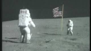 Apollo 16  Flag and John Youngs jump 7 minutes 360° [upl. by Elmajian]