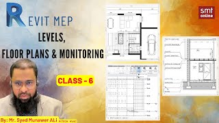 LEVELS FLOOR PLANS amp MONITORING  REVIT MEP CLASS 6 [upl. by Nnayhs]