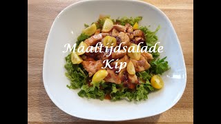 Maaltijdsalade kip  Gezond snel en lekker  Vers uit eigen moestuin [upl. by Leland]