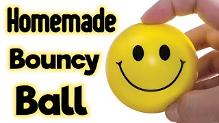 How to make bouncy ball at home 🤓🌈 homemade smiley bouncy ball homemade crazy balleasy diy crafts [upl. by Iggep]