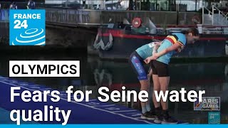 Olympics Fears for Seine water quality as second day of triathlon training cancelled • FRANCE 24 [upl. by Nayr]