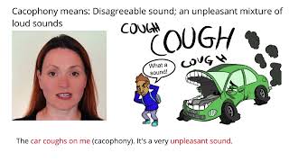 Remember Meaning Of Cacophony Using Pictures and Mnemonics [upl. by Iphlgenia]