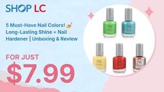 Set of 5 Nail Enamel and Hardener Polish Assorted Colors [upl. by Porty]