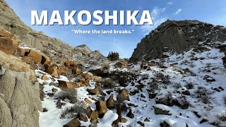 Exploring Montanas winter badlands Hiking Makoshika State Park in the snow [upl. by Dleifxam]