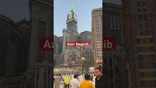 Azan e Maghrib Makkah makkah shots viralvideo [upl. by Alabaster]