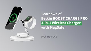 Teardown of Belkin BOOST CHARGE PRO 3in1 Wireless Charger with MagSafe [upl. by Einneb]