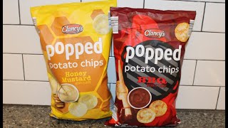 Clancy’s Aldi Popped Potato Chips Honey Mustard amp BBQ Review [upl. by Errehs584]