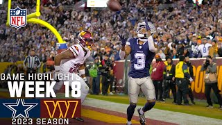 Dallas Cowboys vs Washington Commanders Game Highlights  NFL 2023 Week 18 [upl. by Dill]